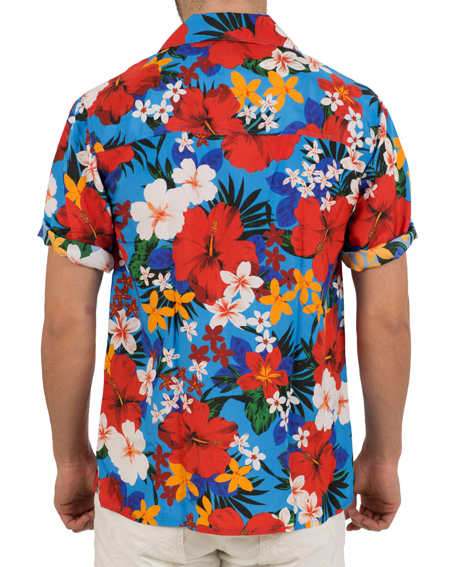 Homme | Chemises | AMI | Manches Printed Flower Short Sleeve Shirt Blue