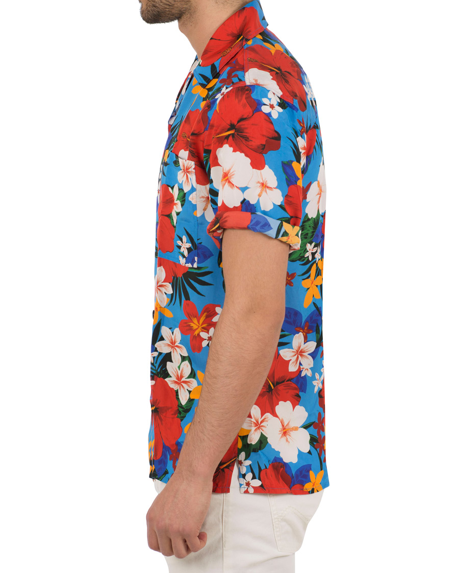 Homme | Chemises | AMI | Manches Printed Flower Short Sleeve Shirt Blue