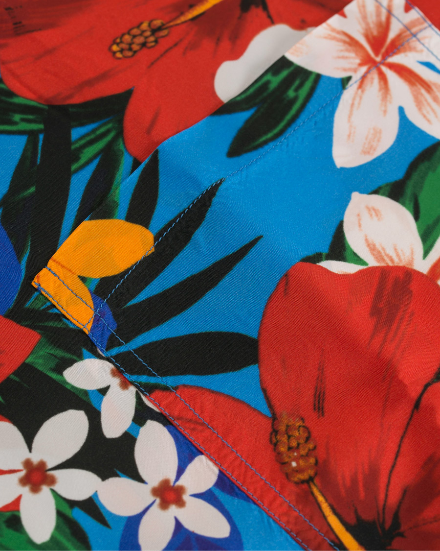 Homme | Chemises | AMI | Manches Printed Flower Short Sleeve Shirt Blue