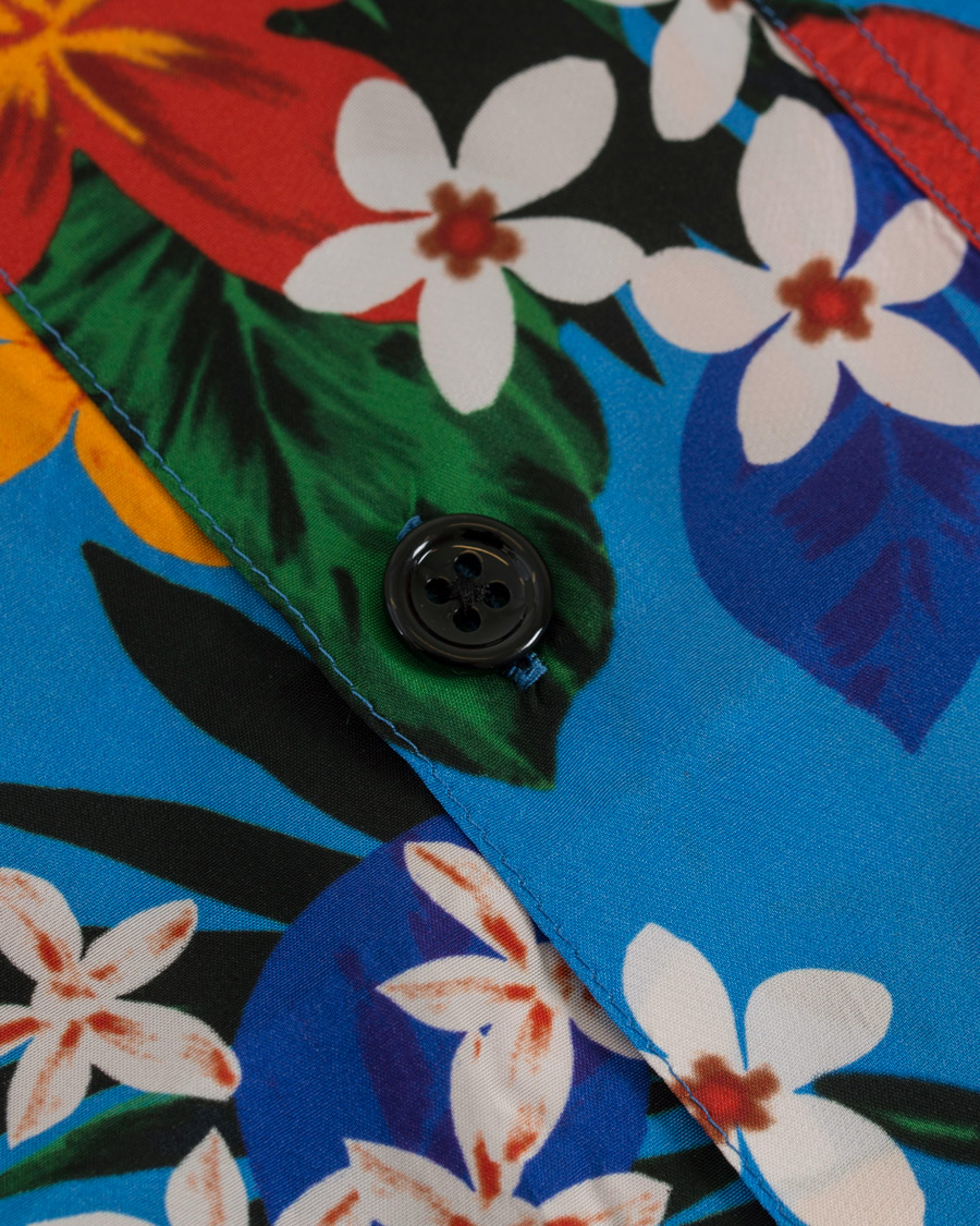 Homme | Chemises | AMI | Manches Printed Flower Short Sleeve Shirt Blue