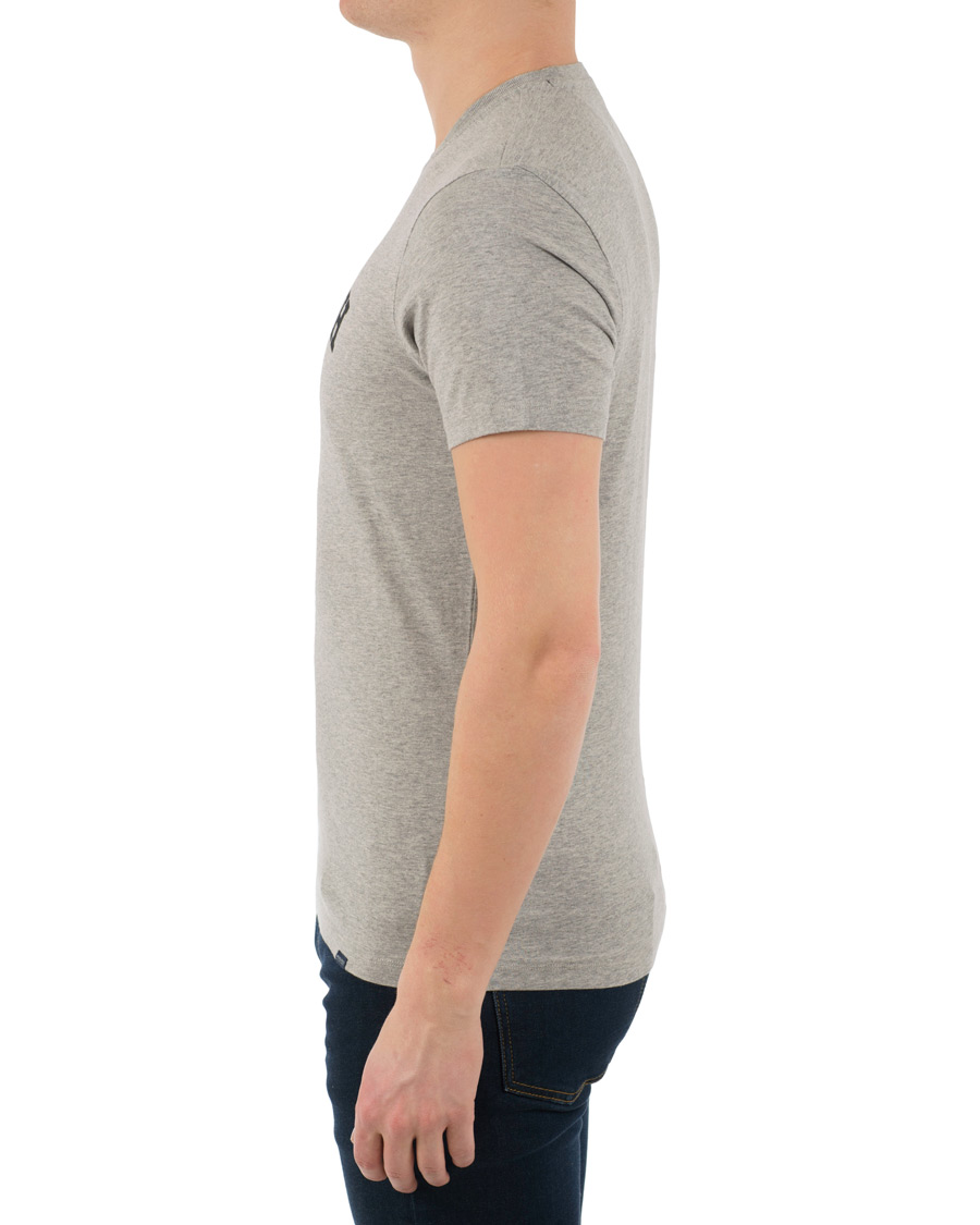 Heren | T-shirts | Woolrich | Logo Crew Neck Tee Light Grey Melange