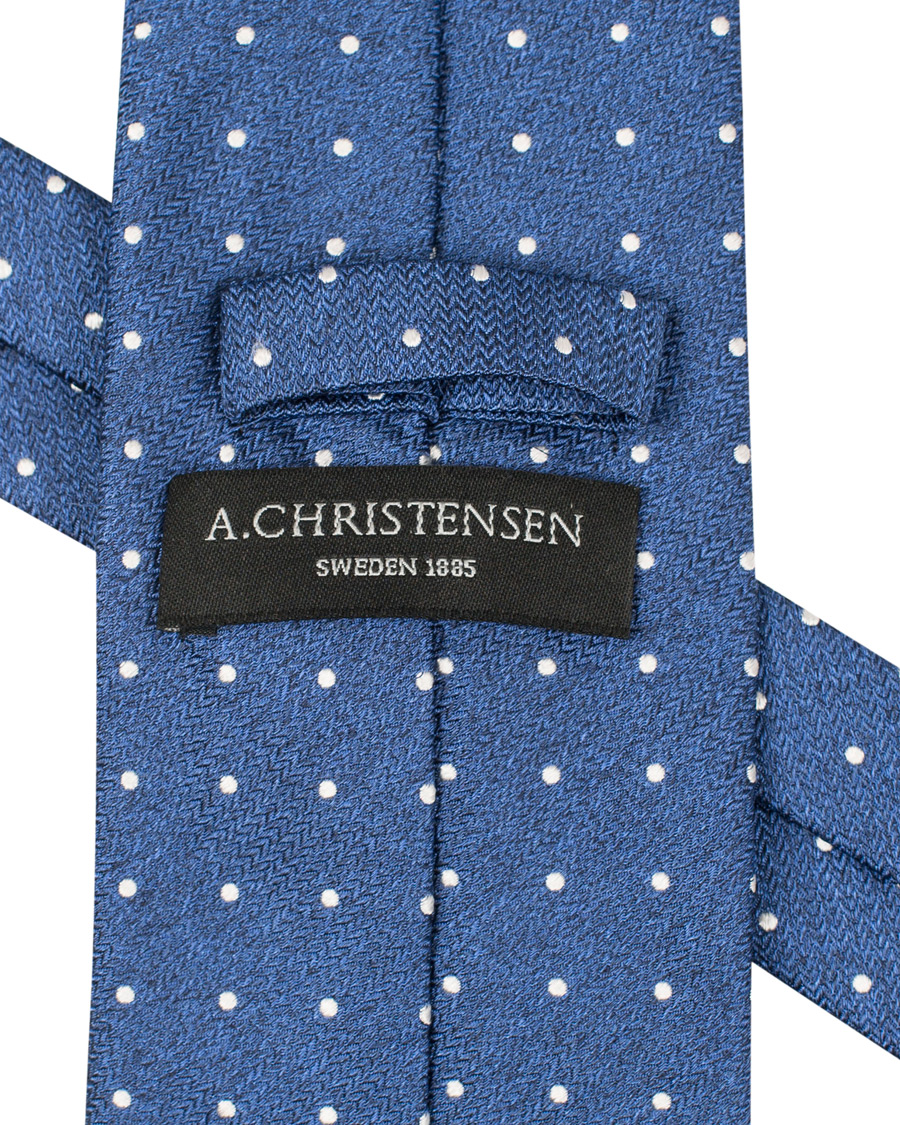 Homme | Amanda Christensen Silk Woven Dot 8 cm Tie Sky Blue | Amanda Christensen | Silk Woven Dot 8 cm Tie Sky Blue
