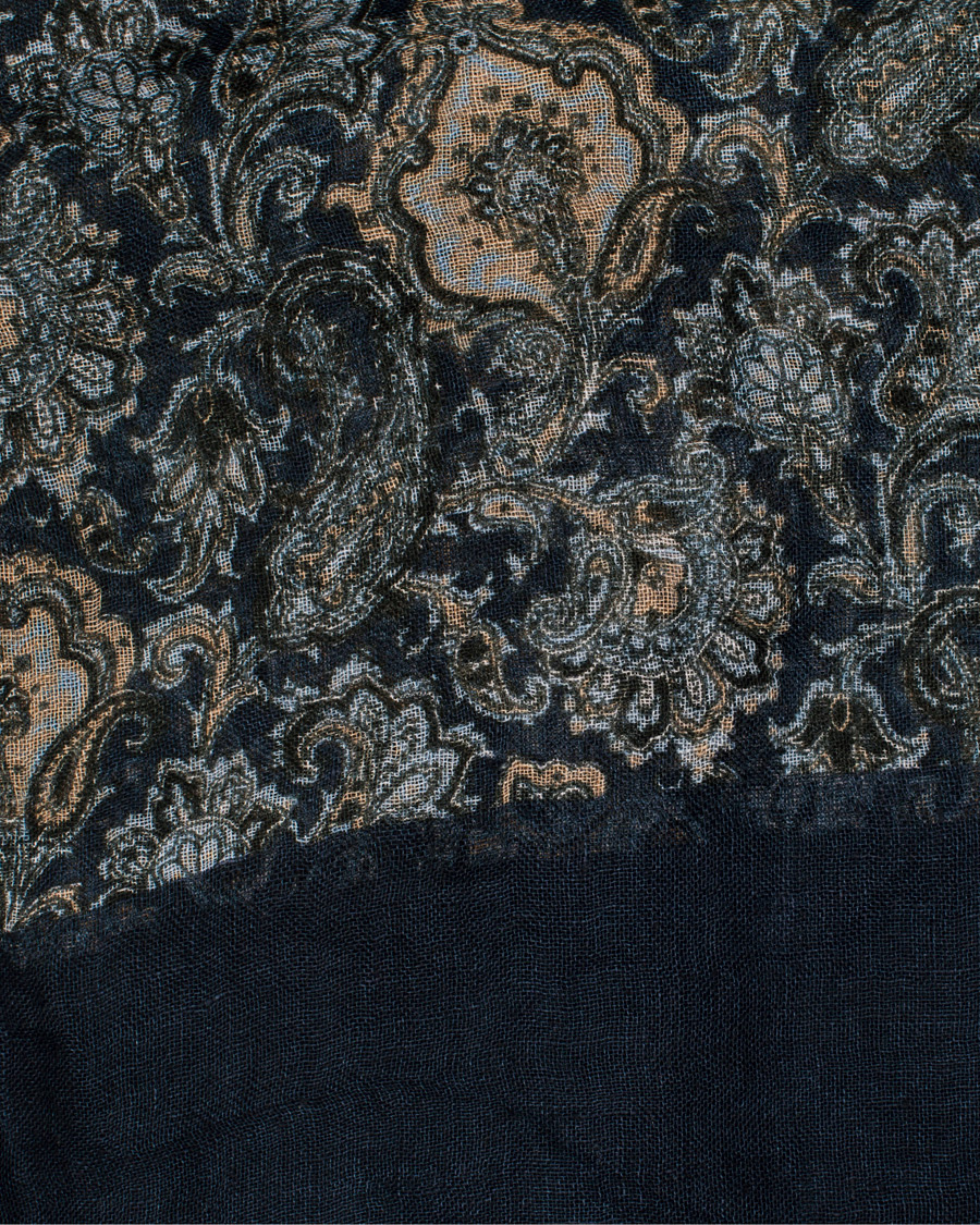 Homme | Amanda Christensen Linen Paisley Scarf Navy | Amanda Christensen | Linen Paisley Scarf Navy