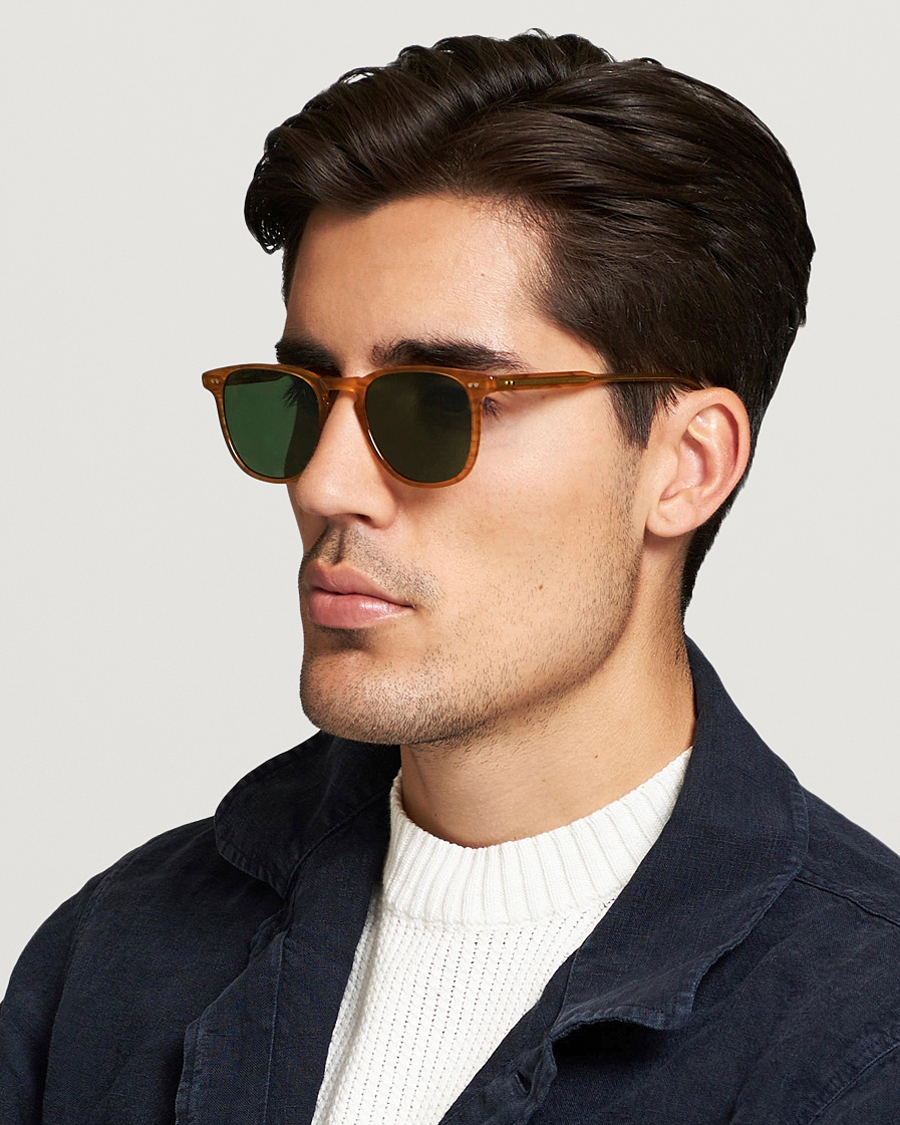 Homme | Lunettes De Soleil | Garrett Leight | Brooks 47 Sunglasses Butterscotch/Green Polarized