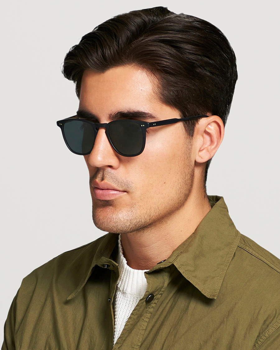 Homme | Lunettes De Soleil | Garrett Leight | Brooks 47 Sunglasses Matte Black/Blue Smoke Polarized