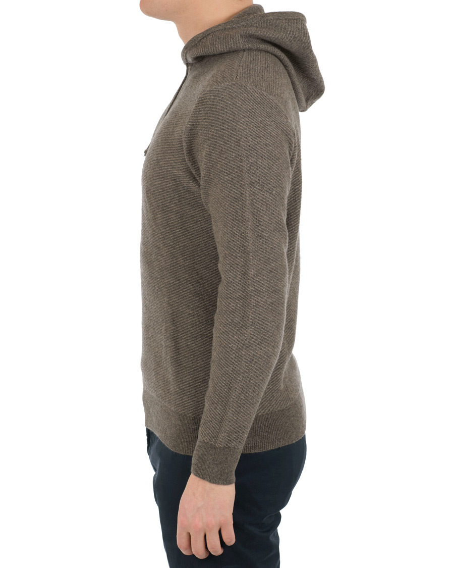 Heren | Truien | Soft Goat | Cashmere Hoodie Taupe