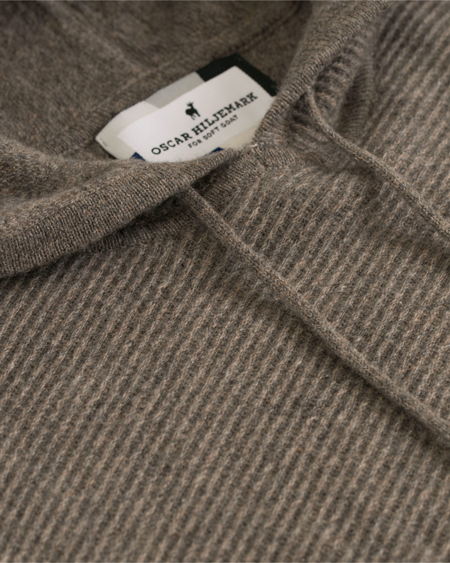 Heren | Truien | Soft Goat | Cashmere Hoodie Taupe