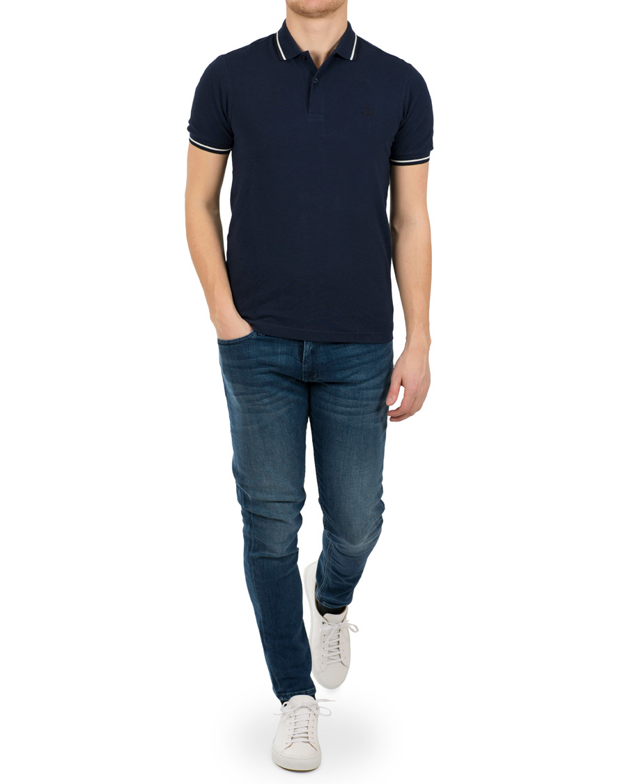 Homme | Polos | Fred Perry | Twin Tip Polo Carbon Blue