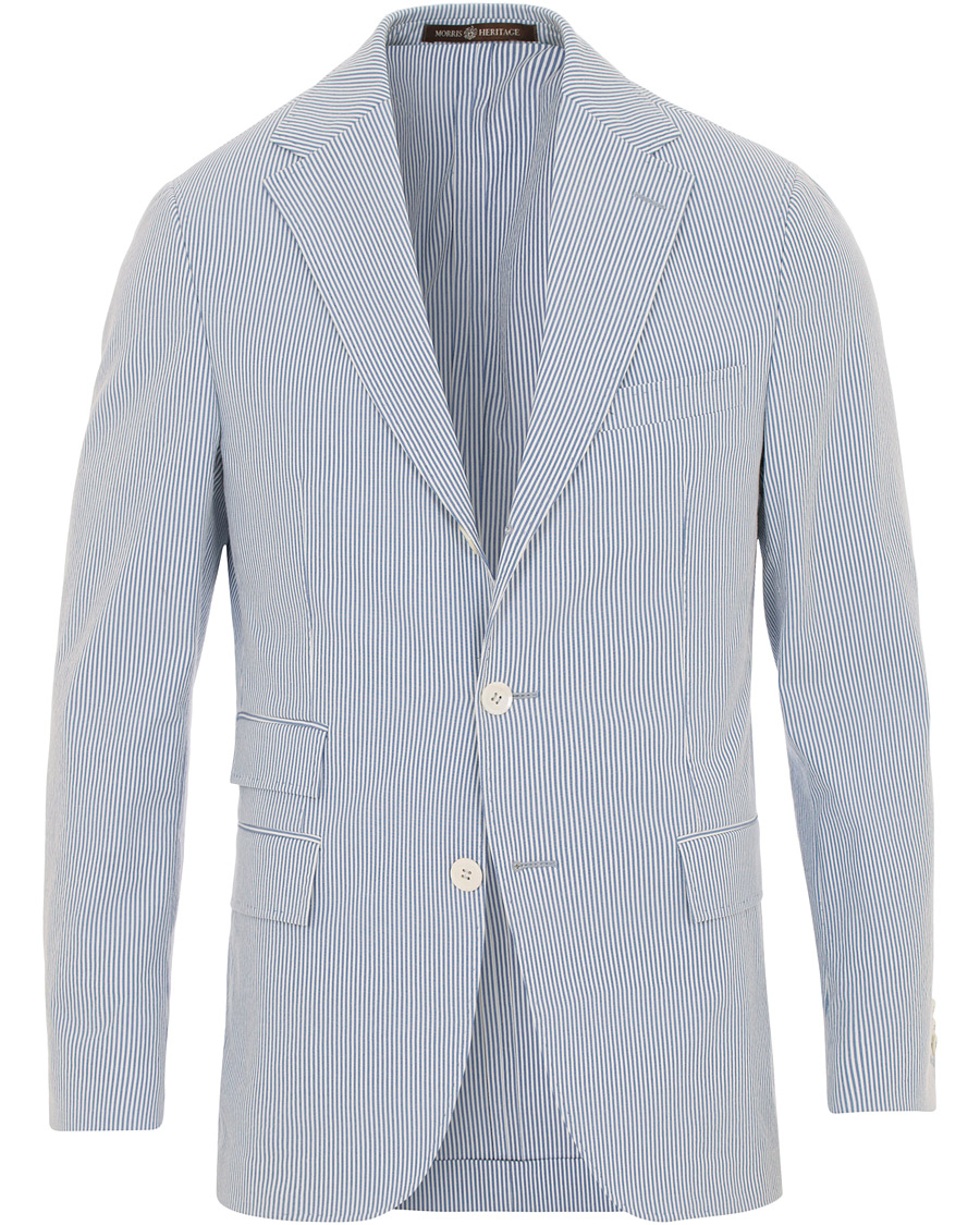Homme | Blazers | Morris Heritage | John Dandy Stripe Suit Blazer Light Blue