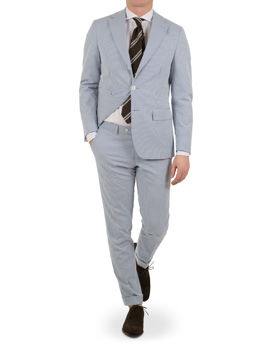 Homme | Blazers | Morris Heritage | John Dandy Stripe Suit Blazer Light Blue