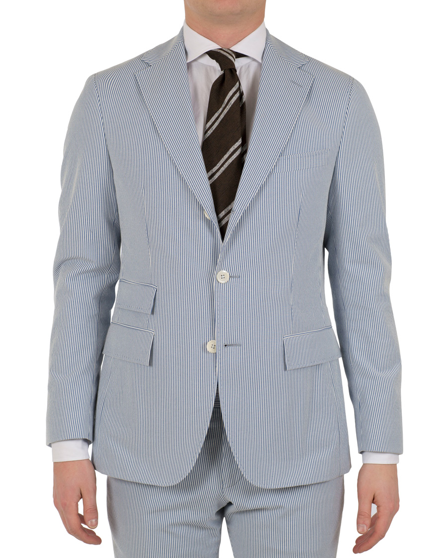 Homme | Blazers | Morris Heritage | John Dandy Stripe Suit Blazer Light Blue