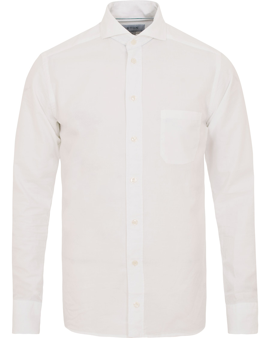 Homme | Chemises | Eton | Slim Fit Cotton/Silk Shirt White
