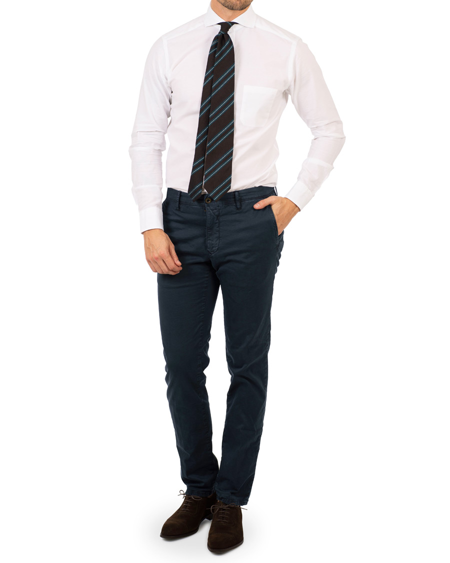 Homme | Chemises | Eton | Slim Fit Cotton/Silk Shirt White