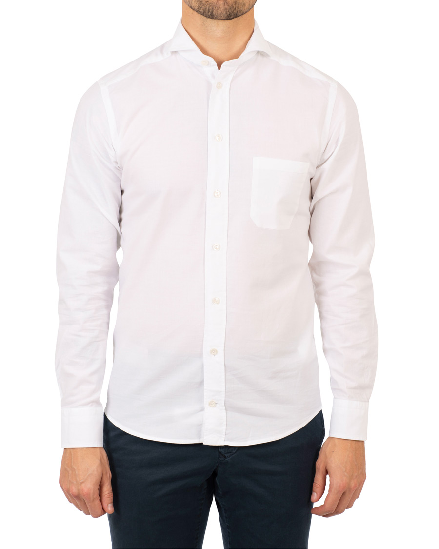 Homme | Chemises | Eton | Slim Fit Cotton/Silk Shirt White