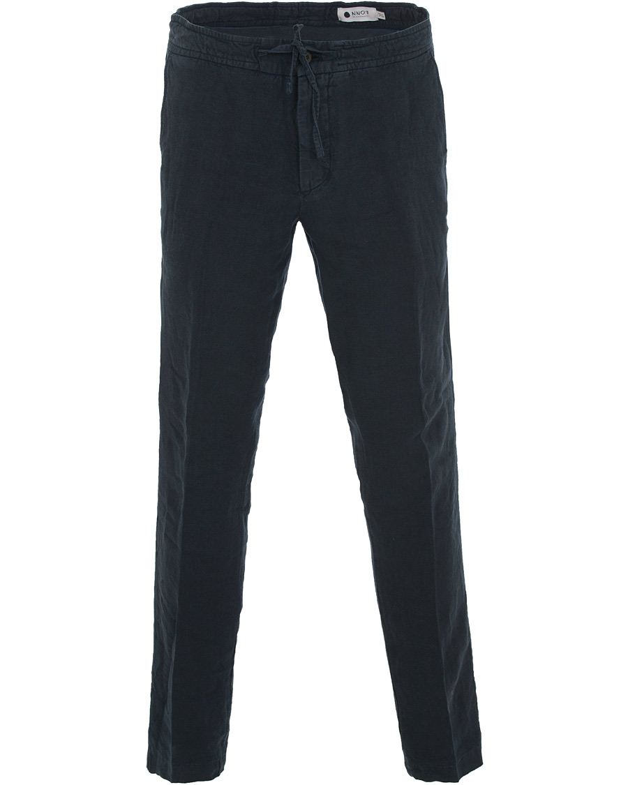 Homme | Pantalons | NN07 | New Copenhagen Draw String Linnen Trousers Navy