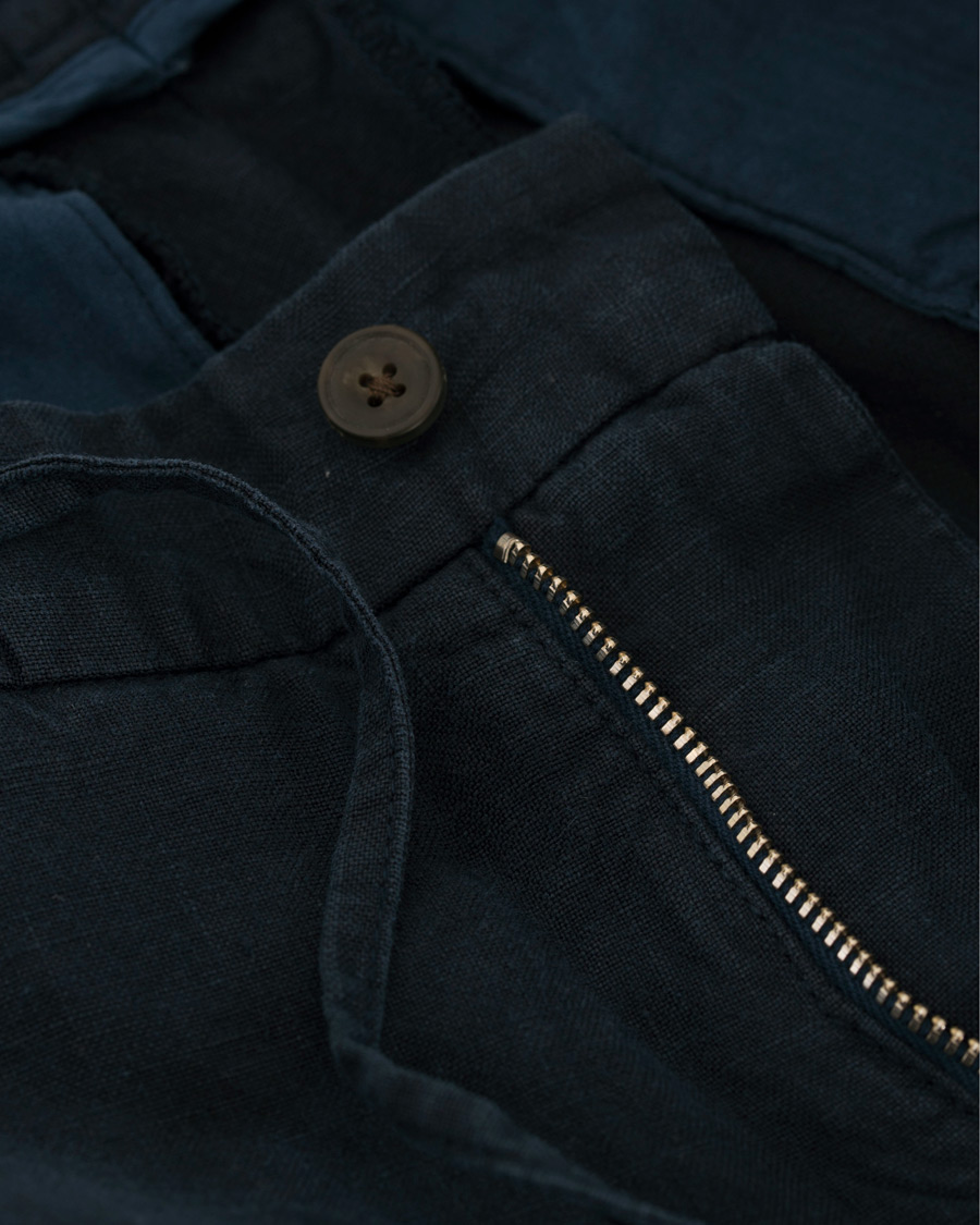 Homme | Pantalons | NN07 | New Copenhagen Draw String Linnen Trousers Navy