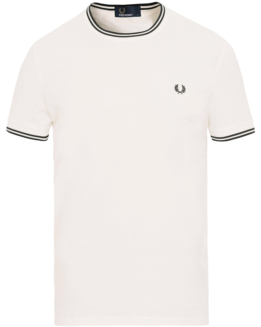 Homme | T-shirts | Fred Perry | Twin Tip Crew Neck Tee White