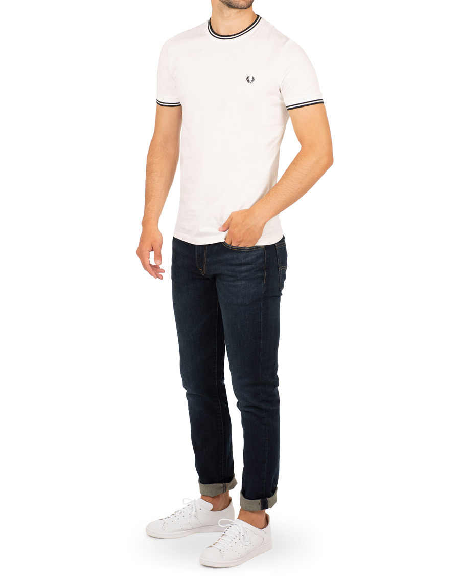 Homme | T-shirts | Fred Perry | Twin Tip Crew Neck Tee White