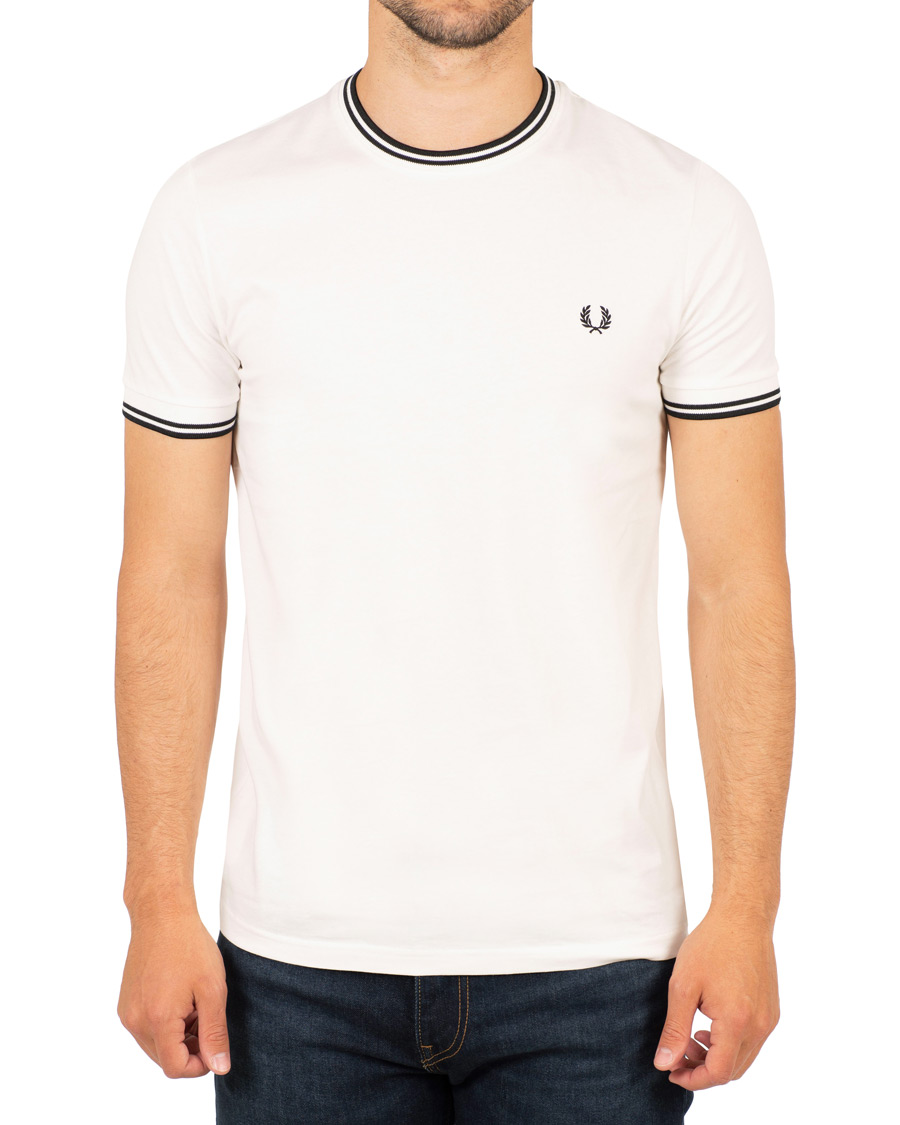 Homme | T-shirts | Fred Perry | Twin Tip Crew Neck Tee White