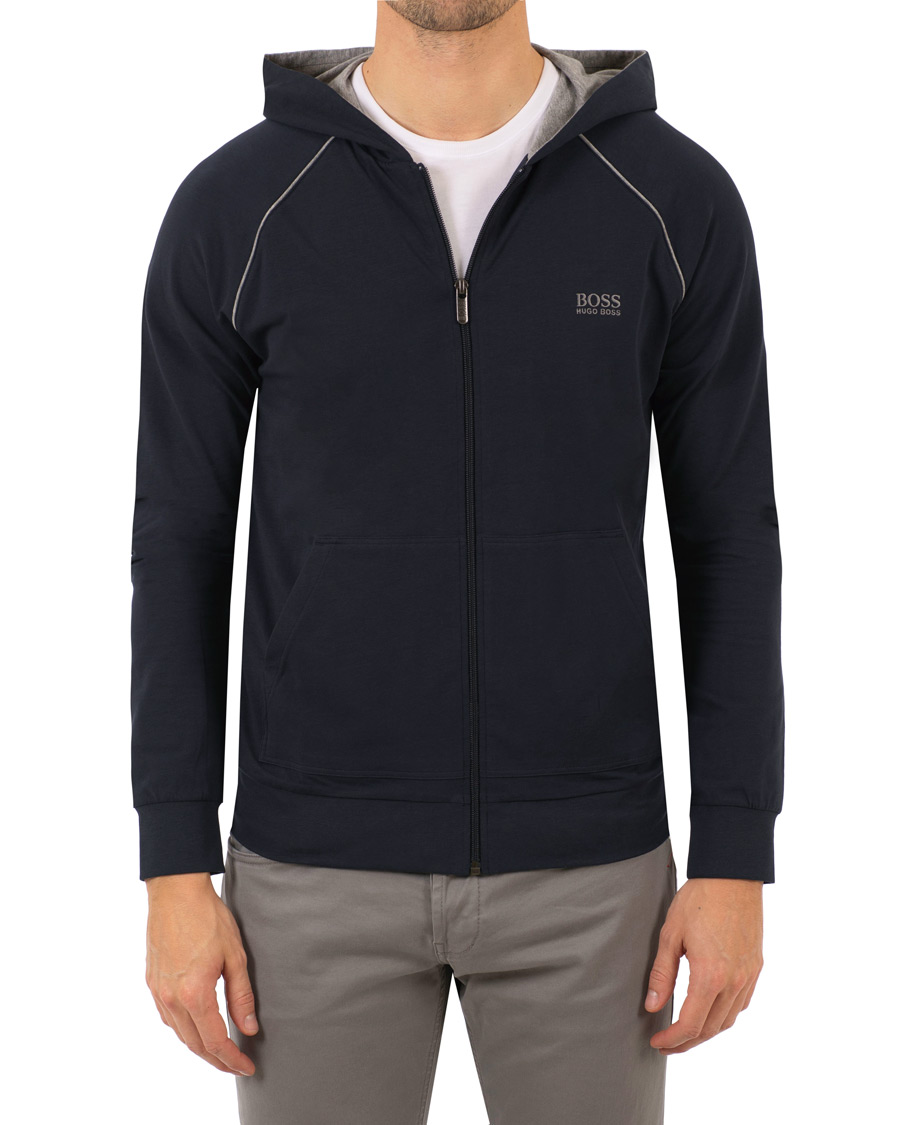Homme | Pulls Et Tricots | BOSS BLACK | BOSS Loungewear Full Zip Hoodie Navy