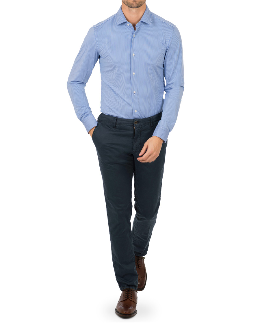 Homme | Chemises | BOSS BLACK | BOSS Jenno Slim Fit Super Stretch Shirt White/Blue