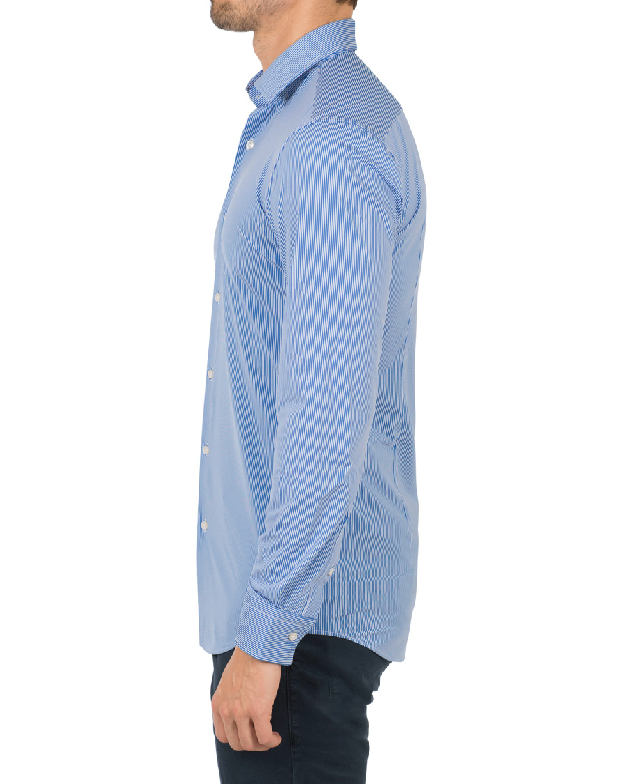 Homme | Chemises | BOSS BLACK | BOSS Jenno Slim Fit Super Stretch Shirt White/Blue