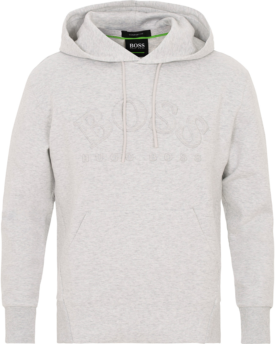 Homme | Pulls Et Tricots | BOSS GREEN | BOSS Athleisure Sly Logo Hoodie Light Grey Melange
