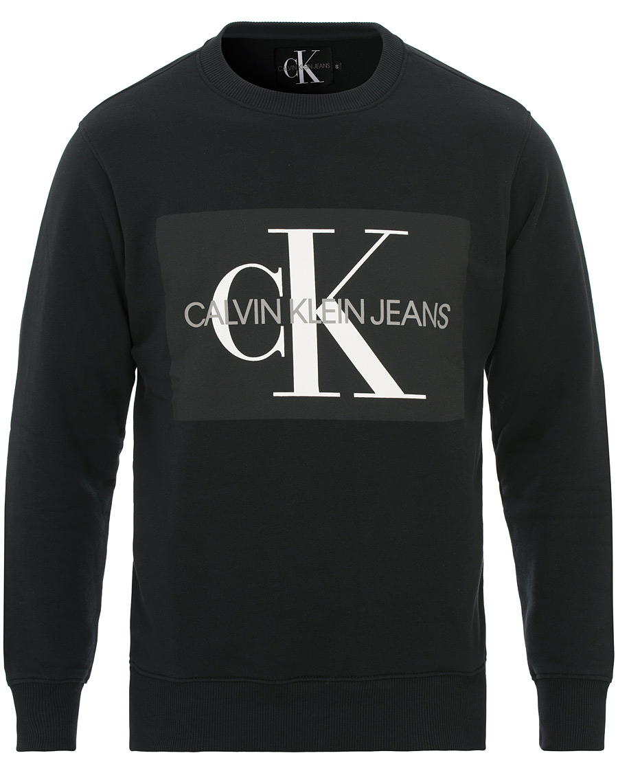 Homme | Pulls Et Tricots | Calvin Klein Jeans | Basic Monogram Logo Crew Neck Sweatshirt Black