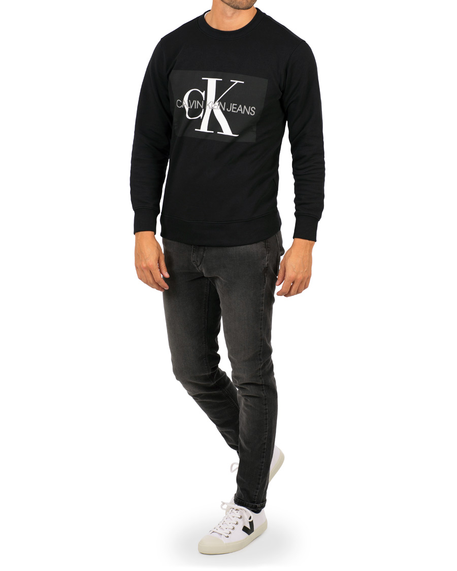 Homme | Pulls Et Tricots | Calvin Klein Jeans | Basic Monogram Logo Crew Neck Sweatshirt Black