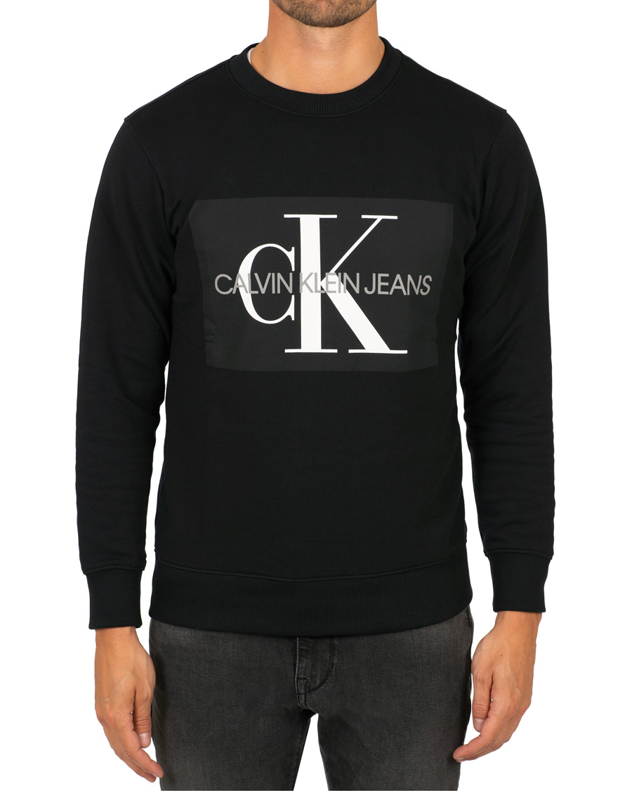 Homme | Pulls Et Tricots | Calvin Klein Jeans | Basic Monogram Logo Crew Neck Sweatshirt Black
