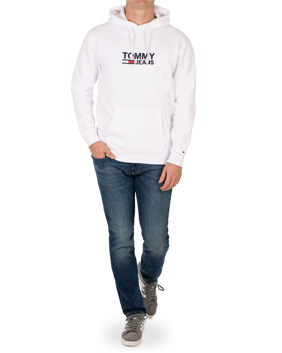 Homme | Pulls Et Tricots | Tommy Jeans | Corp Logo Hoodie White