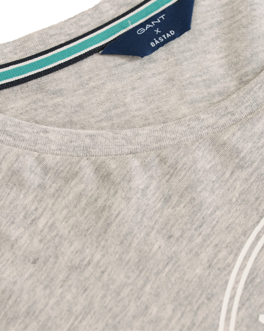 Homme | T-shirts | GANT | Båstad Crew Neck Tee Light Grey Melange