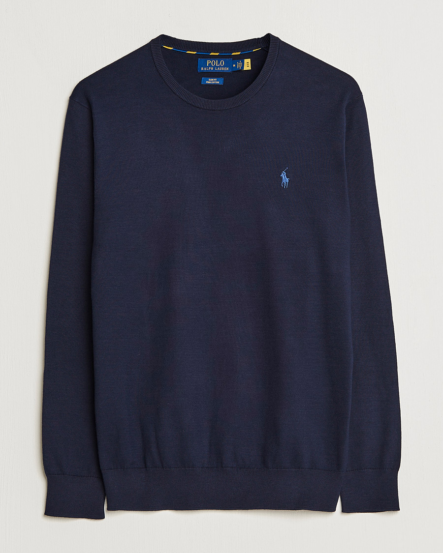 Homme | Pulls Et Tricots | Polo Ralph Lauren | Pima Cotton Crew Neck Pullover Hunter Navy