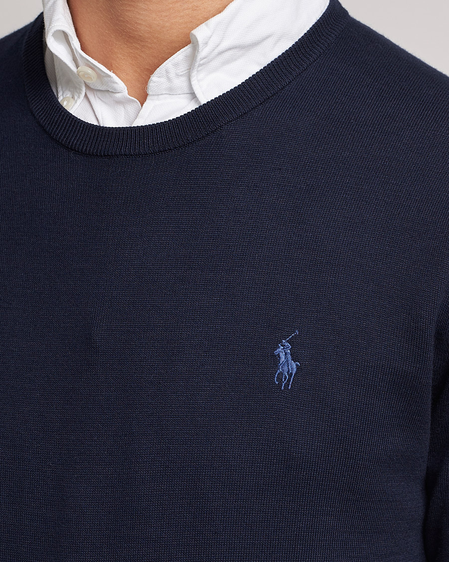 Homme | Pulls Et Tricots | Polo Ralph Lauren | Pima Cotton Crew Neck Pullover Hunter Navy