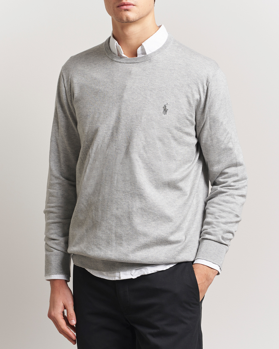 Homme | Pulls Et Tricots | Polo Ralph Lauren | Pima Cotton Crew Neck Pullover Andover Heather