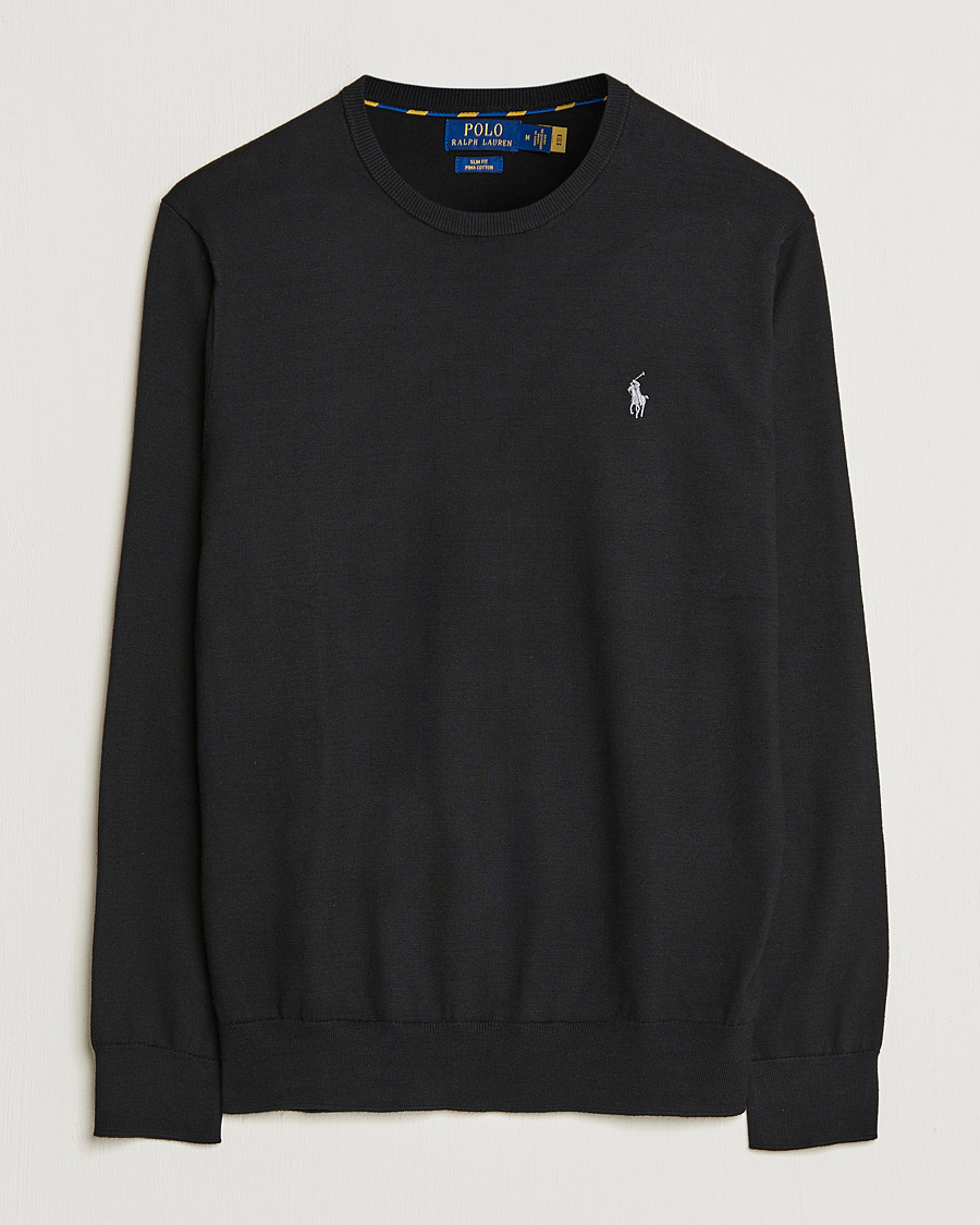 Heren | Truien | Polo Ralph Lauren | Pima Cotton Crew Neck Pullover Polo Black