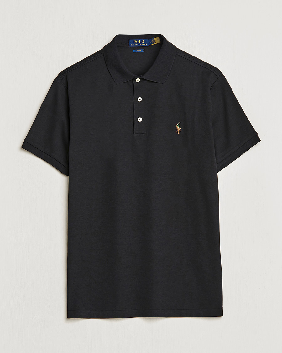 Homme | Polos | Polo Ralph Lauren | Slim Fit Pima Cotton Polo Polo Black
