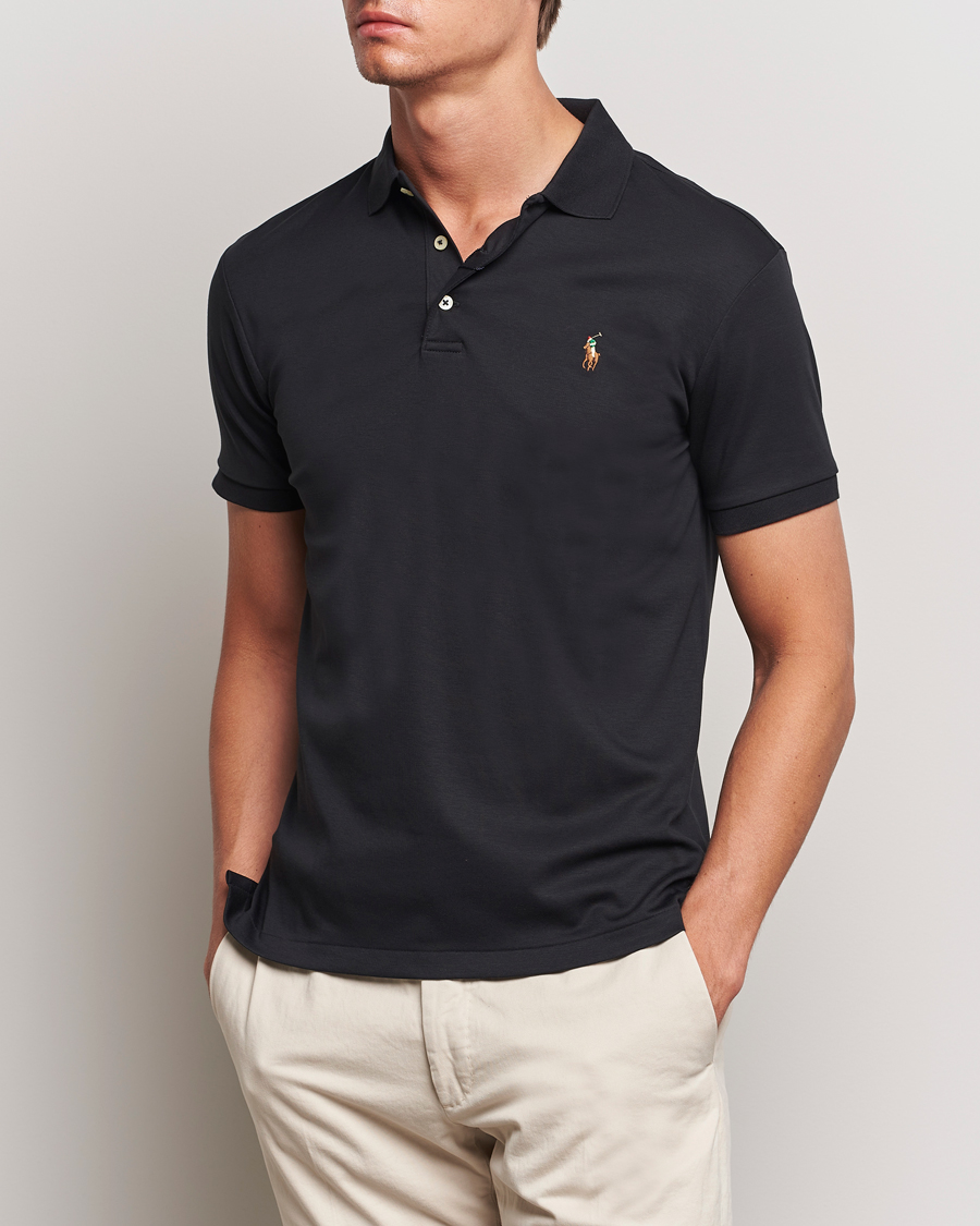 Homme | Polos | Polo Ralph Lauren | Slim Fit Pima Cotton Polo Polo Black