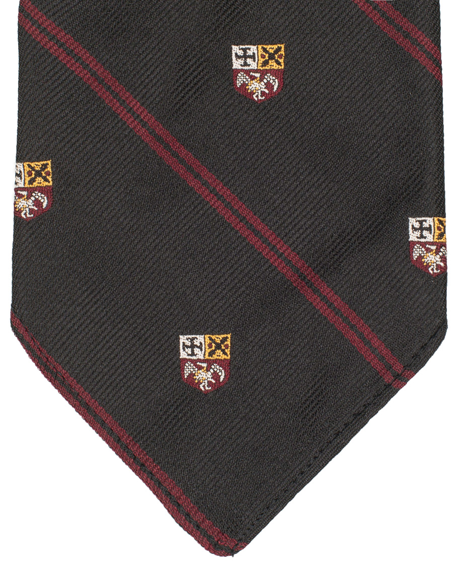 Homme | Polo Ralph Lauren Silk Diagonal Crest 8 cm Tie Black/Red | Polo Ralph Lauren | Silk Diagonal Crest 8 cm Tie Black/Red