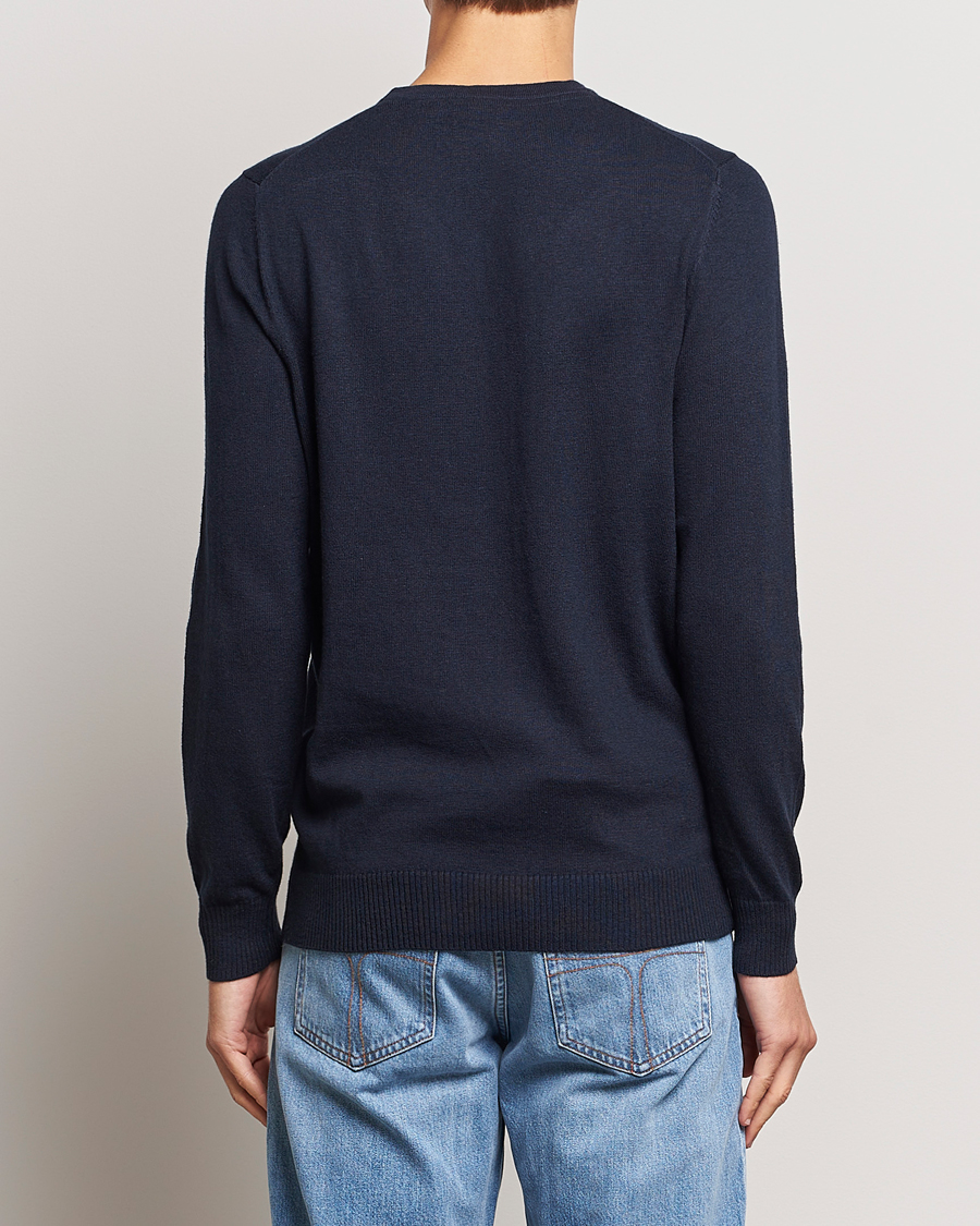 Heren | Truien | Lyle & Scott | Cotton/Merino Crew Neck Jumper Dark Navy