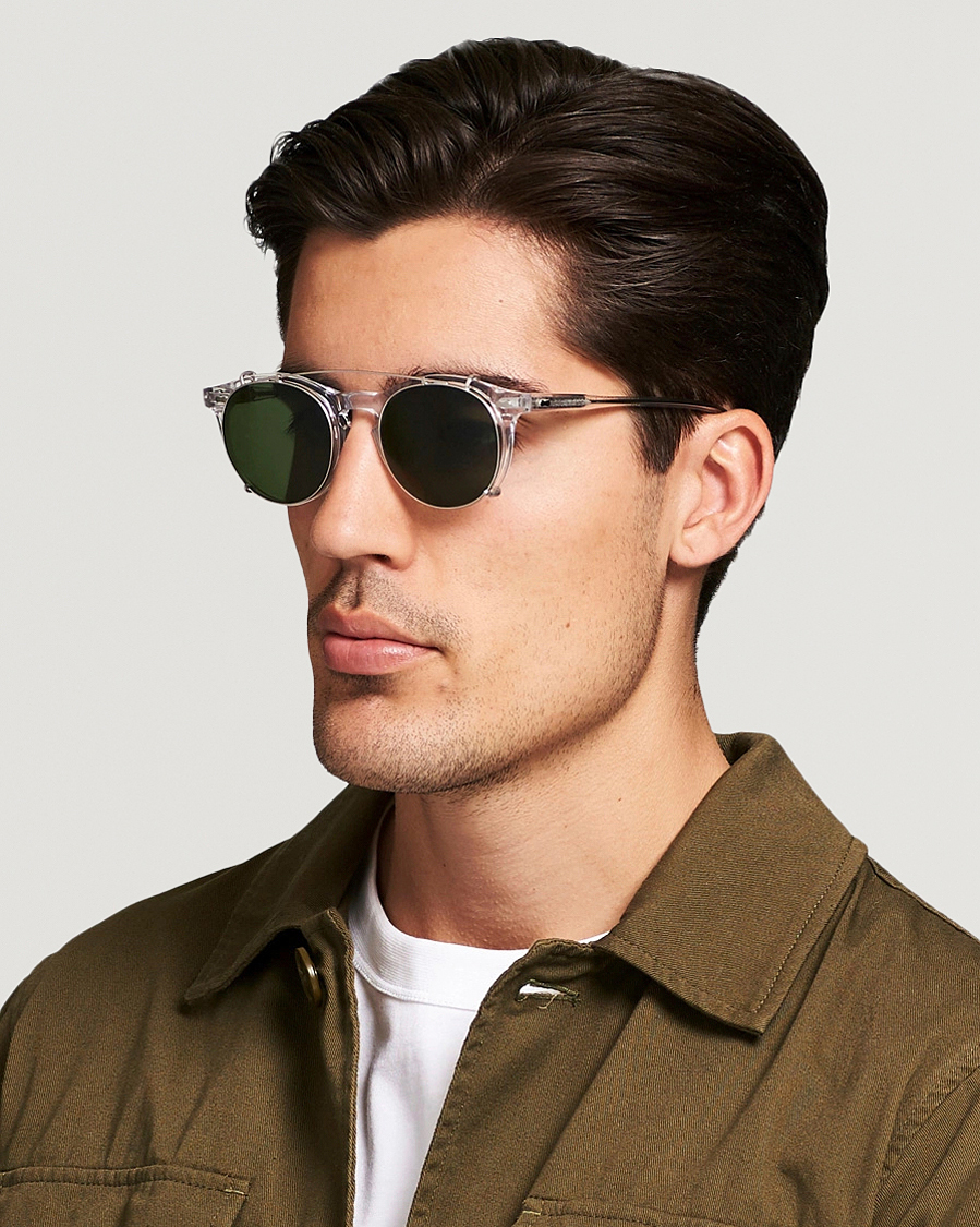 Heren | Zonnebrillen | TBD Eyewear | Pleat Clip On Sunglasses Transparent