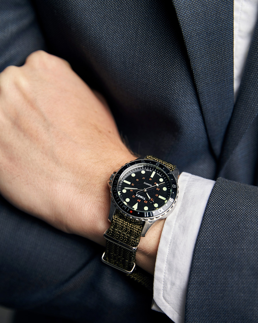 Homme | Timex Navi Harbor Steel/Black Dial | Timex | Navi Harbor Steel/Black Dial