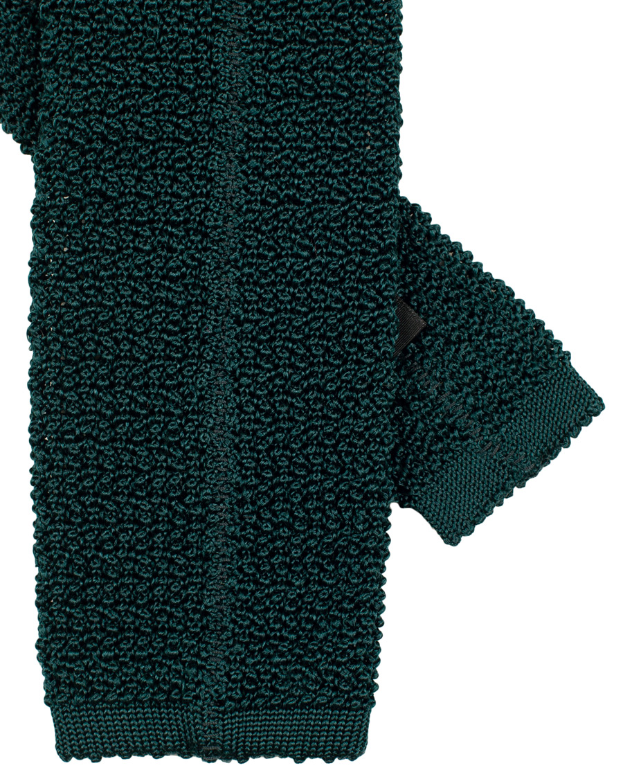 Homme | Drake's Knitted Silk 6.5 cm Tie Green | Drake's | Knitted Silk 6.5 cm Tie Green