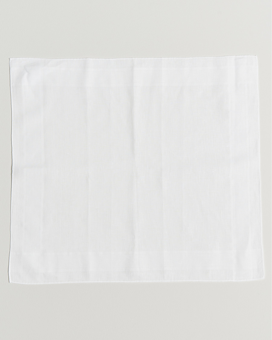 Homme | Drake's 3-Pack Linen Pocket Square White | Drake's | 3-Pack Linen Pocket Square White