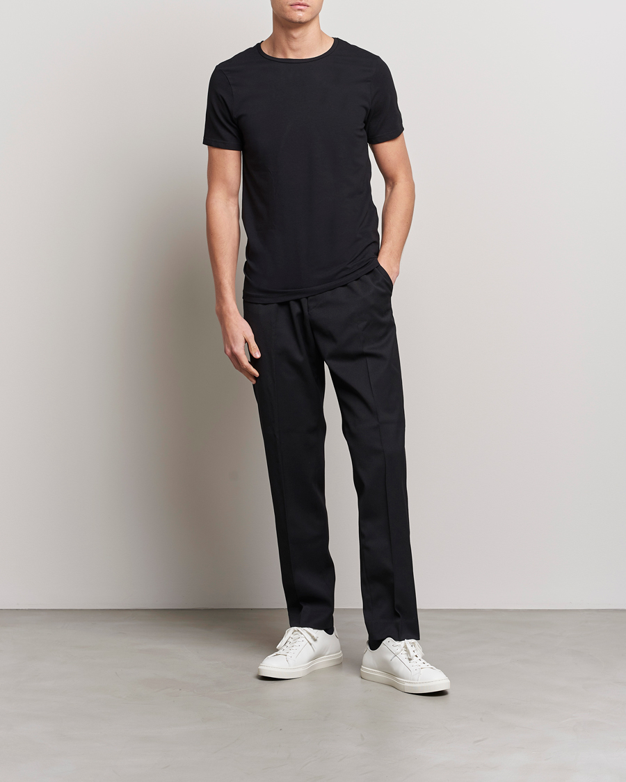 Homme | T-shirts | Bread & Boxers | 2-Pack Crew Neck Tee Black