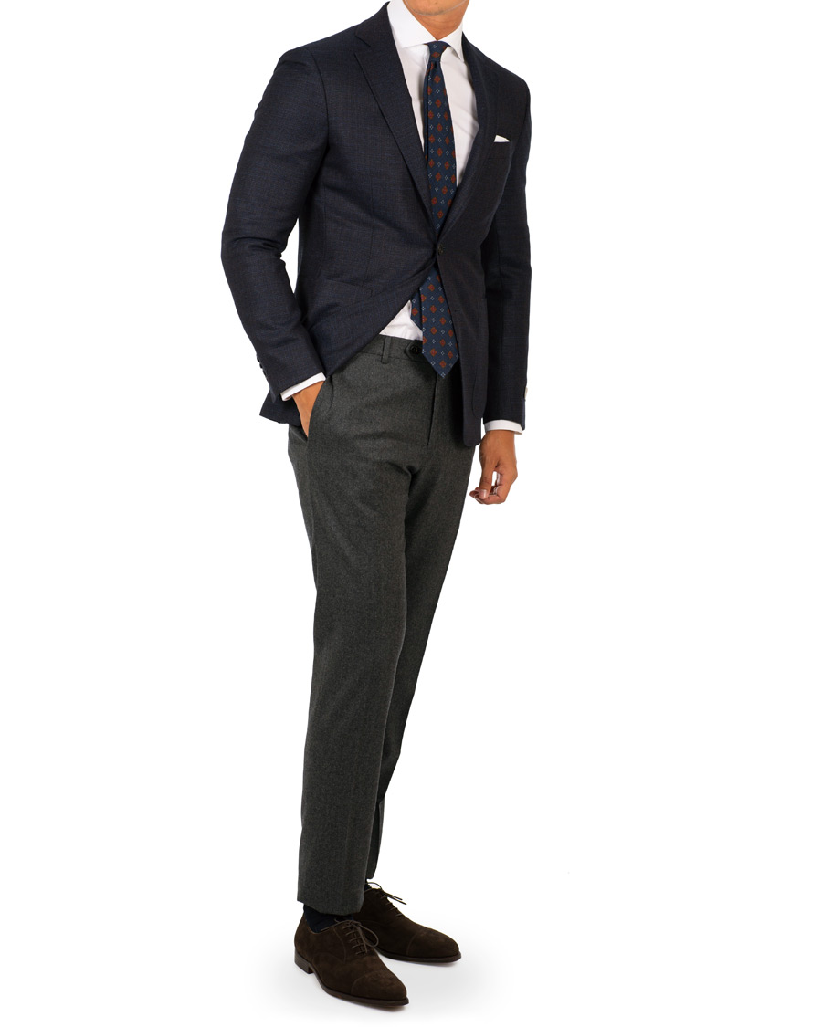 Homme | Blazers | Canali | Kai Structured Blazer Dark Blue