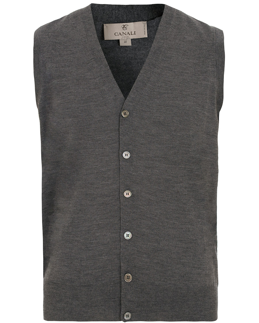 Homme | Pulls Et Tricots | Canali | Merino Wool Gilet Grey