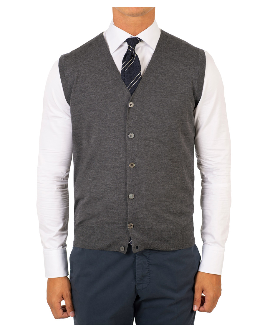 Homme | Pulls Et Tricots | Canali | Merino Wool Gilet Grey