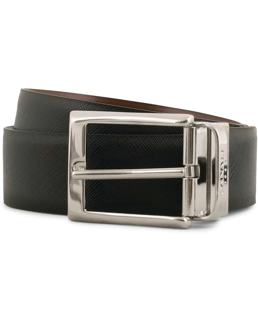 Homme | Canali Reversible Belt Cognac/Black | Canali | Reversible Belt Cognac/Black