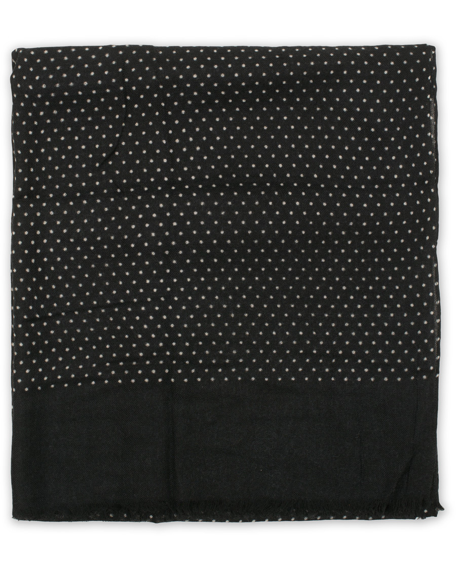 Homme | Amanda Christensen Wool Printed Dot Scarf Black | Amanda Christensen | Wool Printed Dot Scarf Black